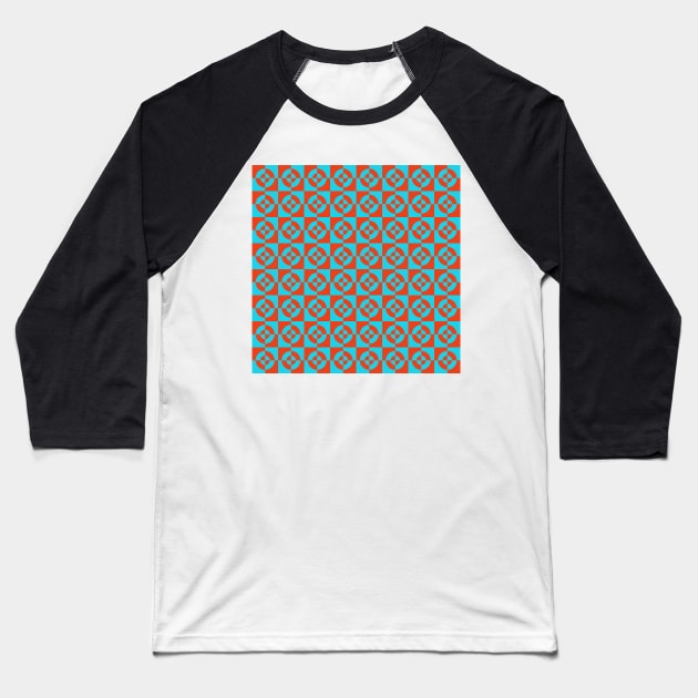 abstract geometrical op art design Baseball T-Shirt by pauloneill-art